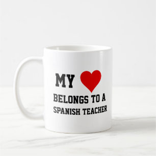 Mug Mon appartenance à un professeur d'espagnol 