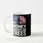 Mug Mon argent pousse sur les arbres Arboriste de drap (Gauche)