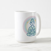 Mug Mon Aura Dit Paix, Mon Visage Dit Essayez-Moi (Devant droit)