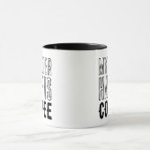 Mug Mon autre moitié amusant moderne simple noir et bl (Centre)