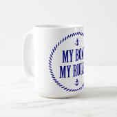 Mug Mon bateau, mes règles (Devant gauche)