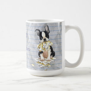 Mug Mon Boston Terrier a mangé mon plan de cours