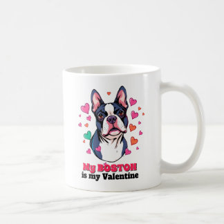 Mug Mon Boston Terrier est Mon Valentine Chien Mignonn