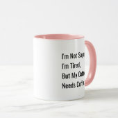 Mug Mon Café A Besoin De Café Drôle Dire (Devant droit)