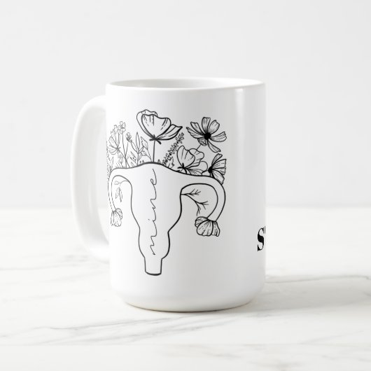 Mug Mon café Mon utérus (Devant gauche)