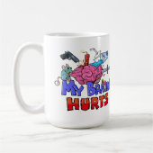 Mug Mon cerveau fait mal à l'Humour foncé (Gauche)