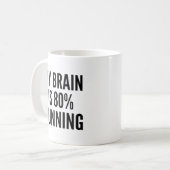 Mug Mon cerveau fonctionne à 80% Funny Runner (Devant gauche)