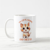 Mug Mon Chat Appelle Un Chat Orange Cute (Gauche)