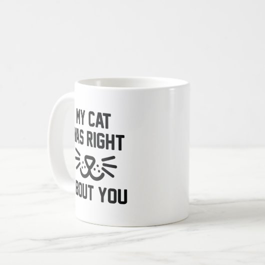 Mug Mon Chat Avait Raison (Devant gauche)