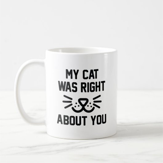 Mug Mon Chat Avait Raison (Gauche)