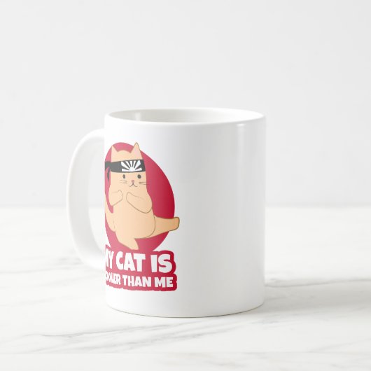 Mug Mon chat est Glacière que moi Funny Karate (Devant gauche)