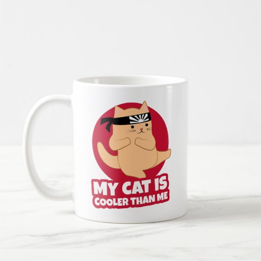 Mug Mon chat est Glacière que moi Funny Karate (Gauche)