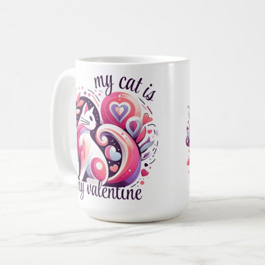 Mug Mon chat est ma Saint Valentin (Devant gauche)