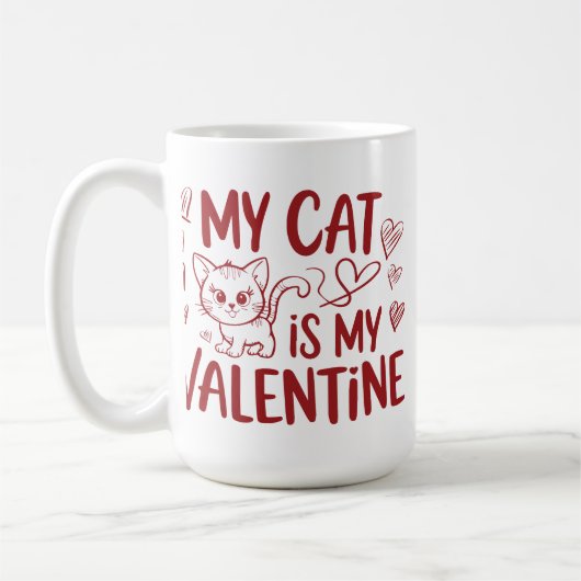 Mug Mon chat est ma Saint Valentin (Gauche)