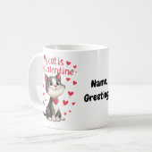 Mug Mon chat est mon Saint-Valentin Célébrer la Saint- (Devant gauche)