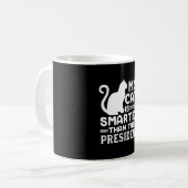 Mug Mon chat est plus intelligent que le président (Devant gauche)