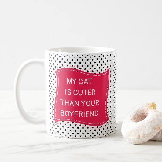Mug Mon chat est plus mignon que votre ami (Avec donut)