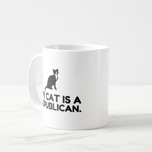 Mug Mon Chat Est Républicain (Devant gauche)