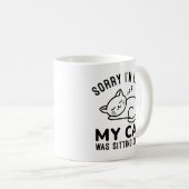 Mug Mon Chat Était Assis Sur Moi (Devant droit)