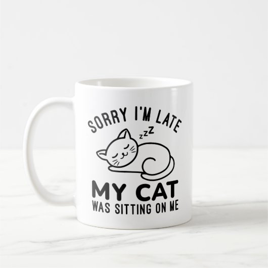 Mug Mon Chat Était Assis Sur Moi (Gauche)