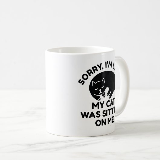 Mug Mon Chat Était Assis Sur Moi (Devant droit)