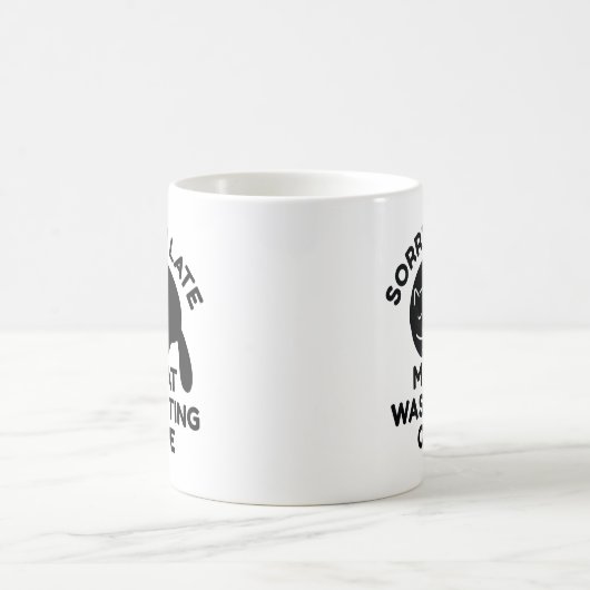 Mug Mon Chat Était Assis Sur Moi (Centre)