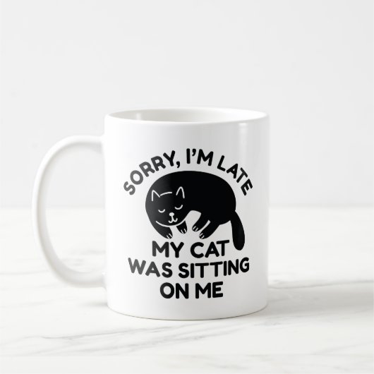 Mug Mon Chat Était Assis Sur Moi (Gauche)