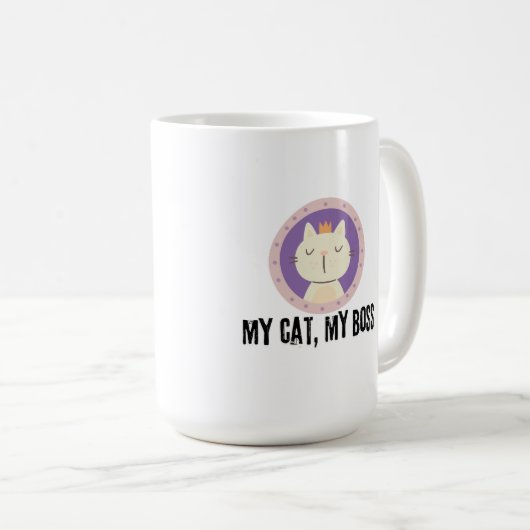Mug Mon chat, mon patron (Devant droit)