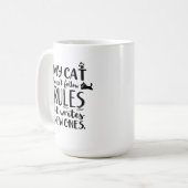 Mug Mon chat ne suit pas les règles (Devant gauche)