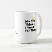 Mug Mon chat pense que je travaille pour eux – Déco dr (Devant droit)