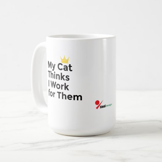 Mug Mon chat pense que je travaille pour eux – Déco dr (Devant gauche)