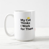 Mug Mon chat pense que je travaille pour eux – Déco dr (Gauche)