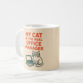 Mug Mon chat, véritable gestionnaire de bureau – Drôle (Devant gauche)