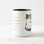 Mug Mon chat vous juge plus que moi (Centre)