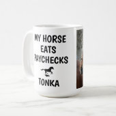 Mug Mon Cheval Mange Paychèques - Photo Funny Equestri (Devant gauche)