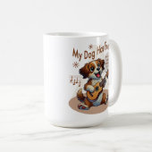 Mug Mon Chien A Fleas Ukulele Tuning Chanson (Devant droit)