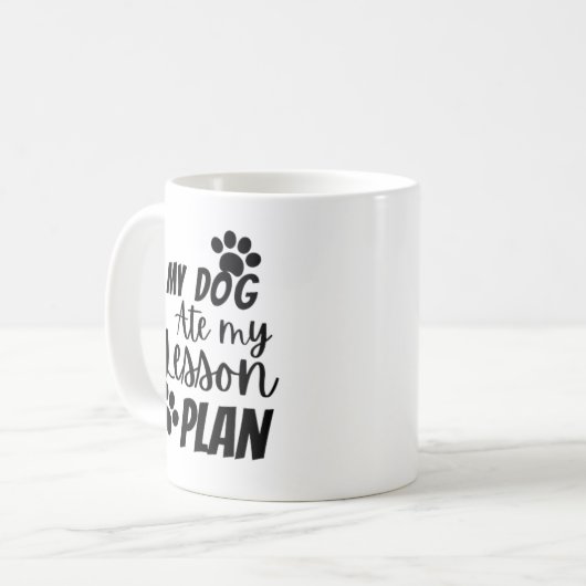 Mug Mon chien a mangé mon plan de leçon (Devant gauche)