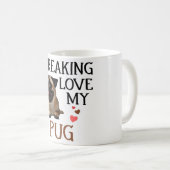 Mug Mon chien Carlin, mignon amour (Devant droit)