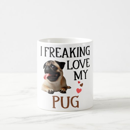 Mug Mon chien Carlin, mignon amour (Centre)