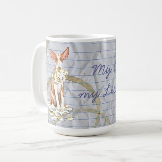 Mug Mon chien d'Ibizan a mangé mon plan de cours (Devant gauche)