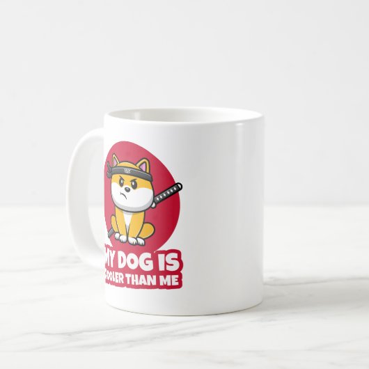 Mug Mon chien est Glacière que moi Drôle Ninja (Devant gauche)