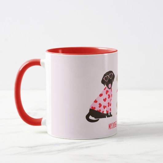 Mug Mon Chien Est Mon Chien Valentin Labrador Retrieve (Gauche)