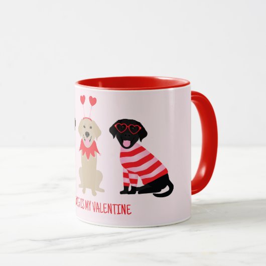 Mug Mon Chien Est Mon Chien Valentin Labrador Retrieve (Devant droit)