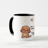 Mug Mon chien est mon meilleur ami mignon chien biling (Devant gauche)