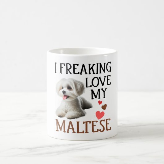 Mug Mon chien maltais, mignon amour (Centre)