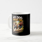 Mug Mon chien me promène (Devant gauche)