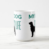 Mug Mon chien mon Brun avec un chien dans une ombre (Centre)