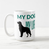 Mug Mon chien mon Brun avec un chien dans une ombre (Gauche)