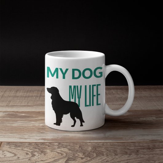 Mug Mon chien mon Brun avec un chien dans une ombre
