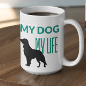 Mug Mon chien mon Brun avec un chien dans une ombre